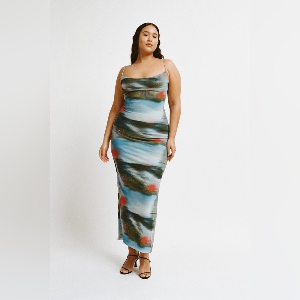 Miaou Thais Dress in Motion Blue